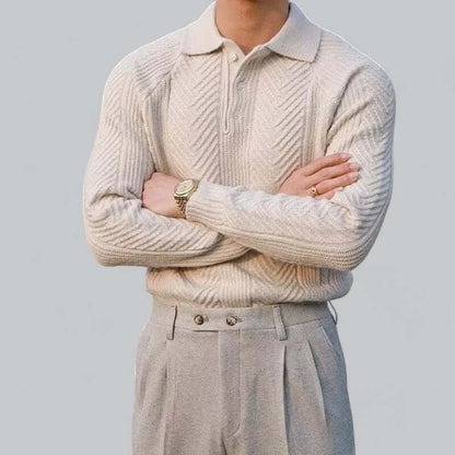 Men's Traditional Crew Neck Polo Shirt
