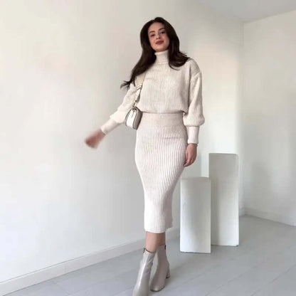 Textured Knit Sweater Dress - Chic