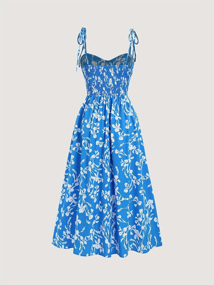 Pretty Floral Summer Dress with Adjustable Straps