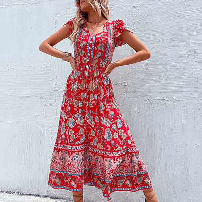 Flowy Long Viscose Dress