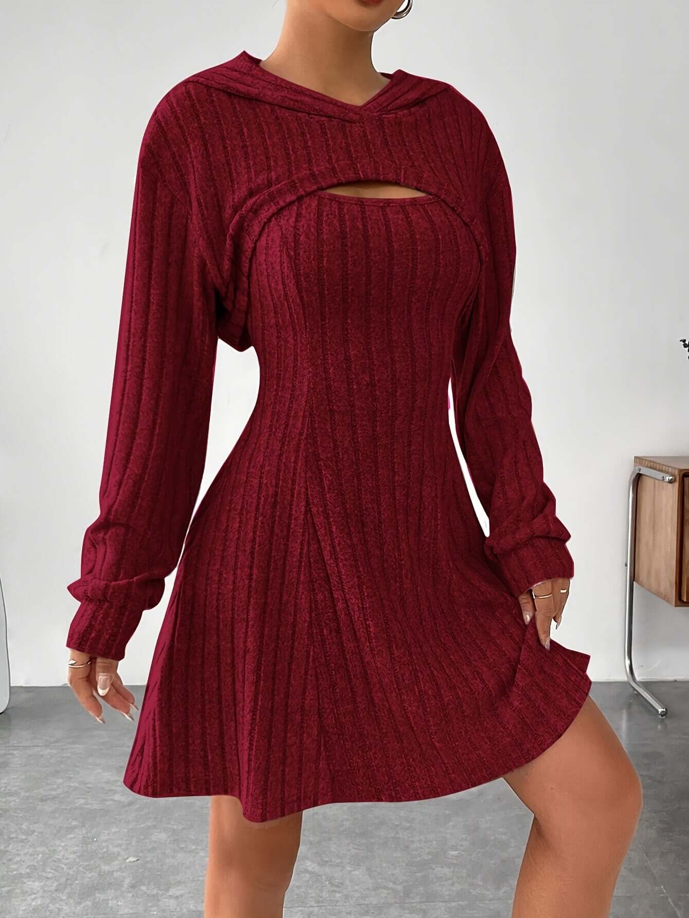 Sleeveless Textured Fit Dress