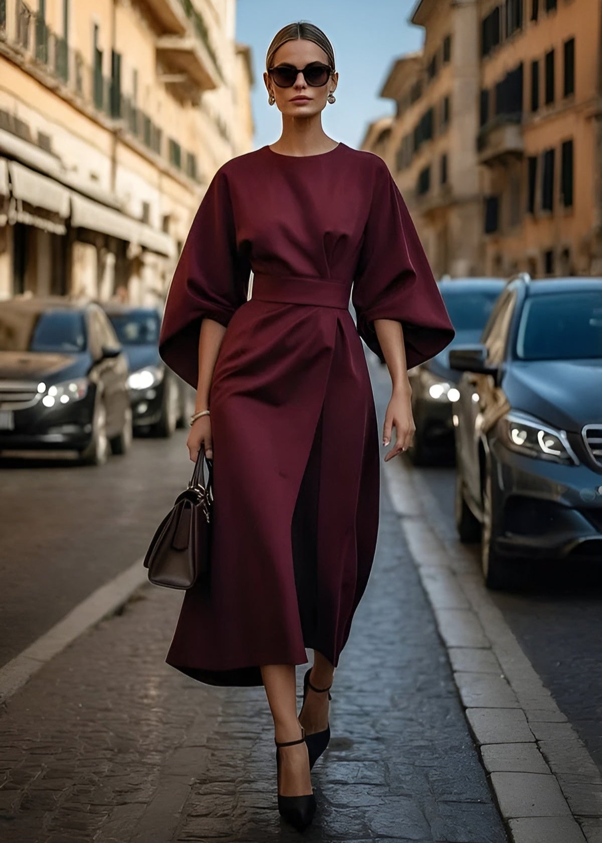 Elegant Long Sleeve Maxi Dress for Ladies