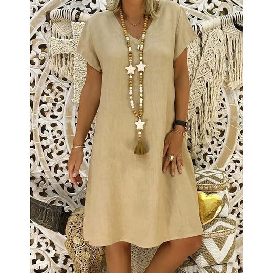 Breathable Cotton Summer Dress - Luxivelle