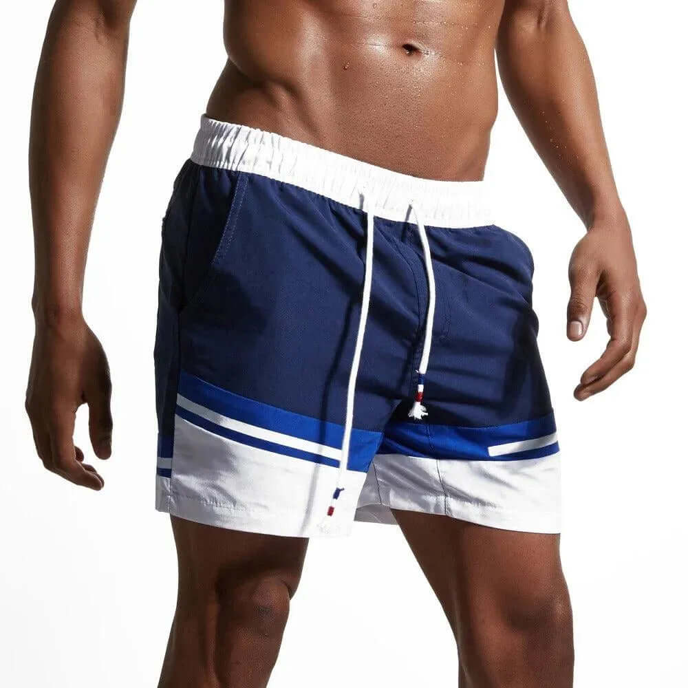 Men's Breathable Navy Swim Trunks