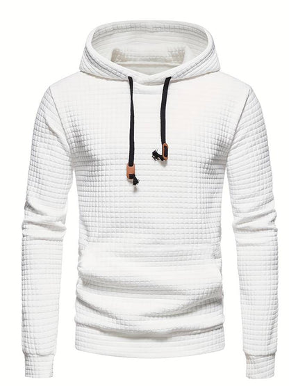 Casual Textured Hooded Sweatshirt for Men