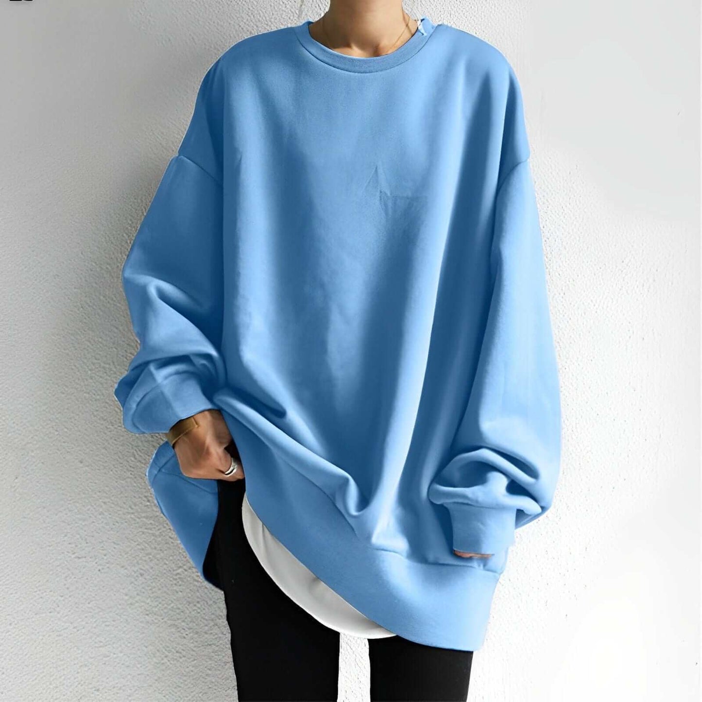Comfy Women's Relaxed Fit Crew Neck Sweater