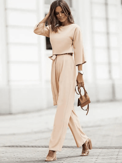 Ladies' Flowy Waist Jumpsuit Pants