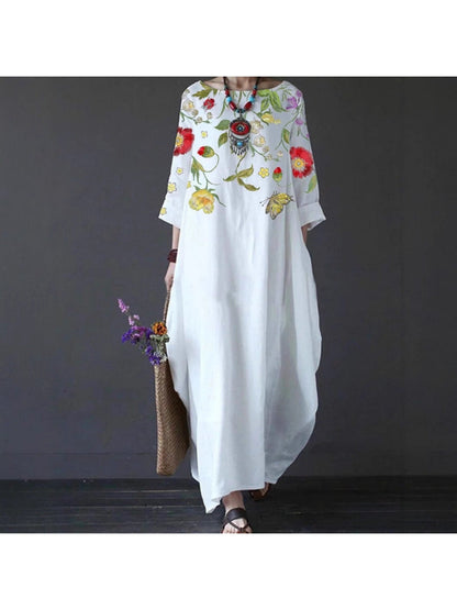 Easy Floral Loose Fit Maxi Dress