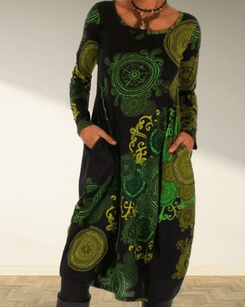 Chic Cold Weather Knee Length Dress