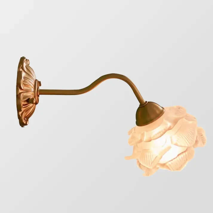 Delicate Floral Glass Table Lamp