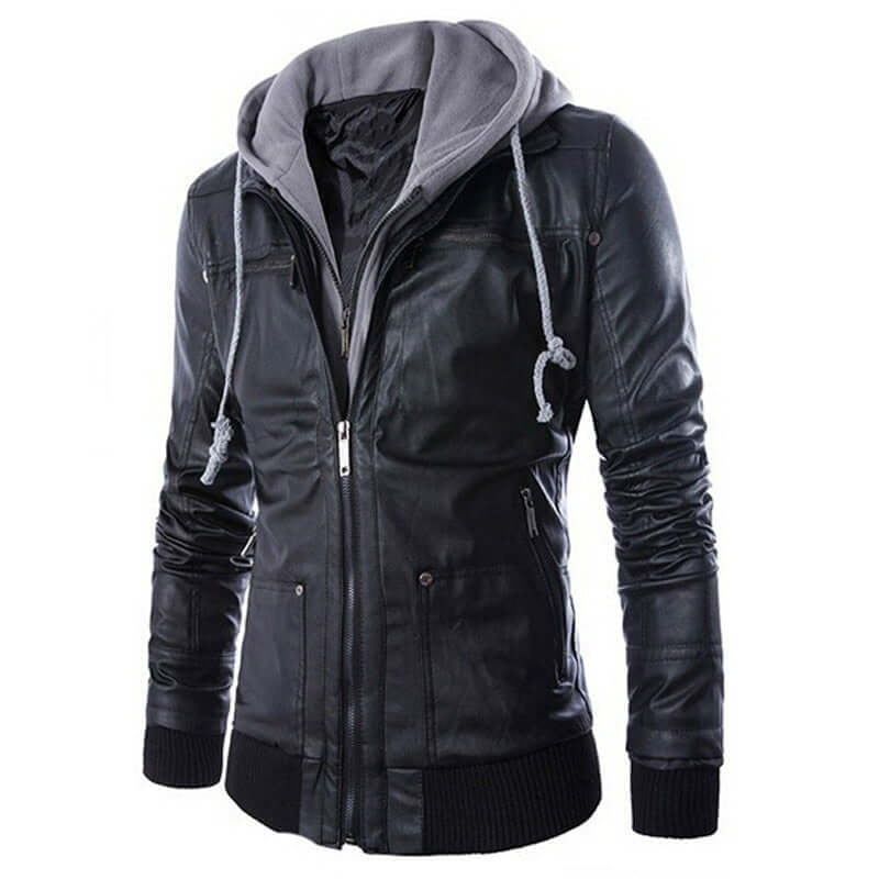 Waterproof Synthetic Leather Parka Jacket - Luxivelle