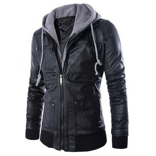 Waterproof Synthetic Leather Parka Jacket - Luxivelle