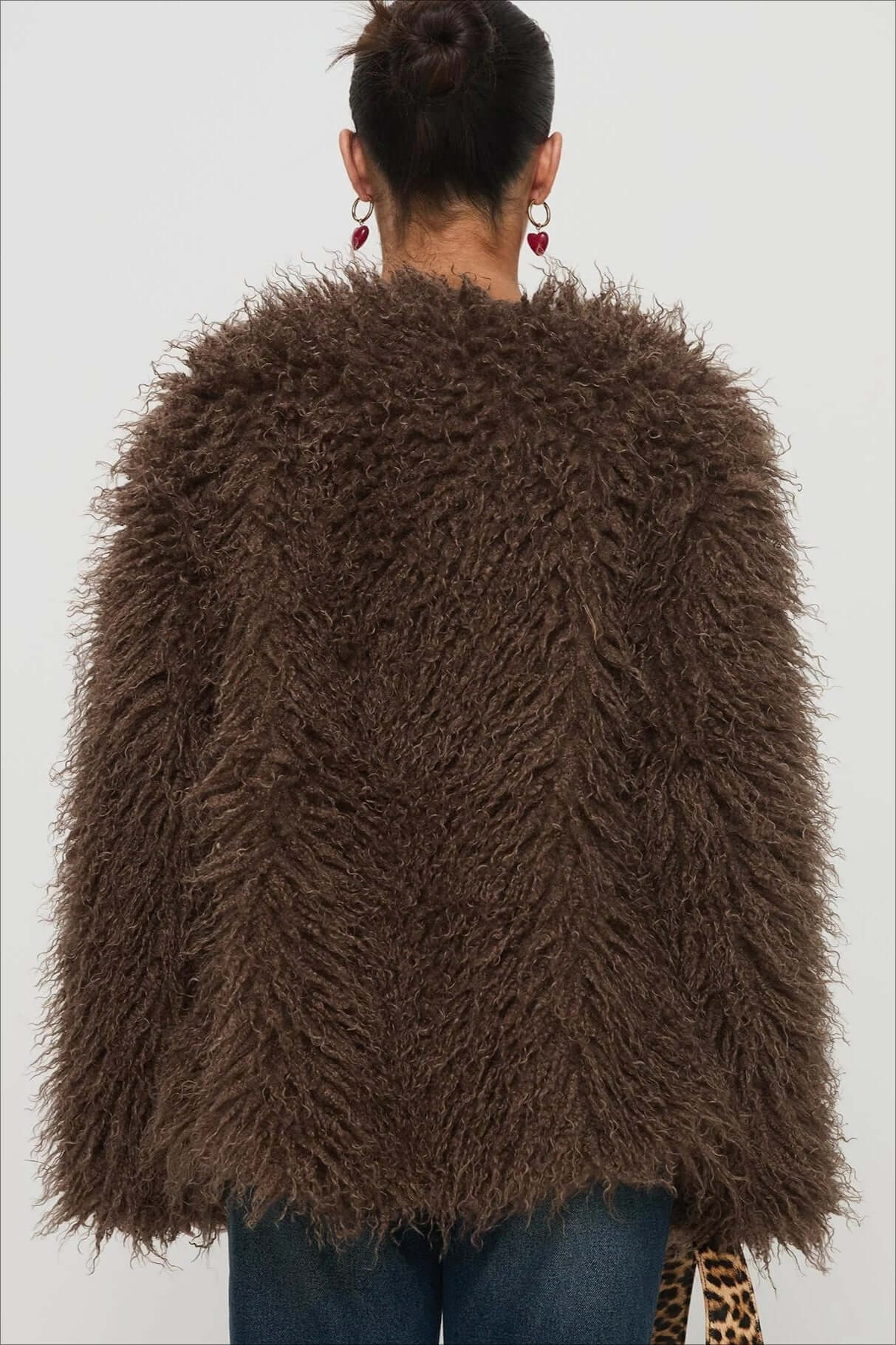 Damen Pelz Winterjacke Kunstpelz Teddy Jacke Flauschig