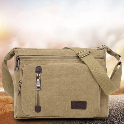Vintage Style Cotton Messenger Shoulder Bag
