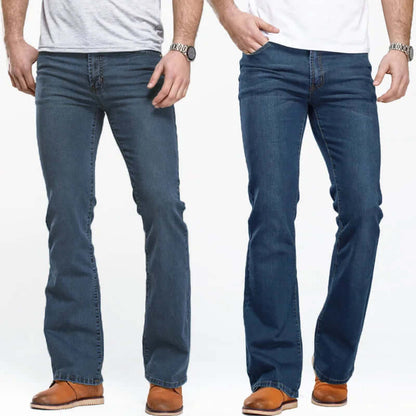 Comfortable Fit Stretch Blue Jeans - Luxivelle
