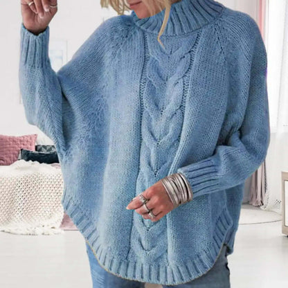 Cozy Oversized Turtleneck Wool Winter Sweater - Luxivelle