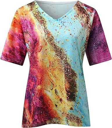 Ladies Comfortable V-Neck Summer T-Shirt