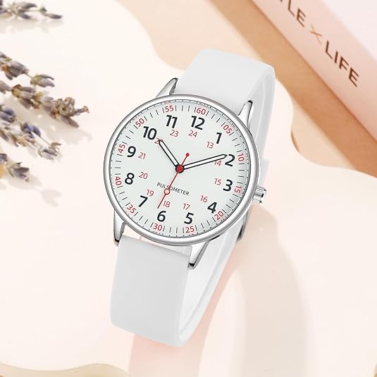 Fashionable Ladies Clip-On Timepiece – Water Resistant Silicone Pendant Watch