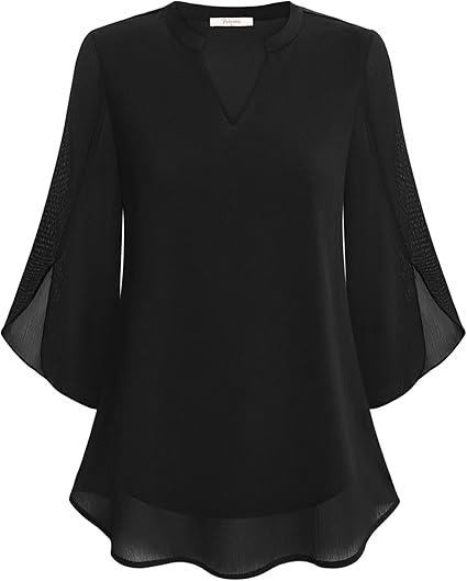 Lightweight V Neck Floral Blouse Women's Summer Top