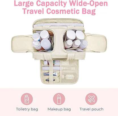Spacious 4-in-1 Travel Toiletry Bag for Women