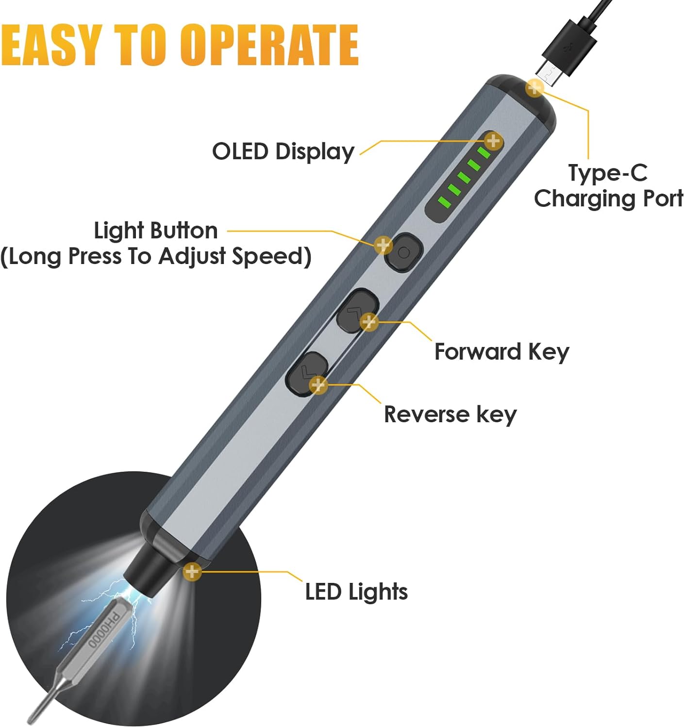 Compact 68-in-1 Multi Bit Screwdriver Kit