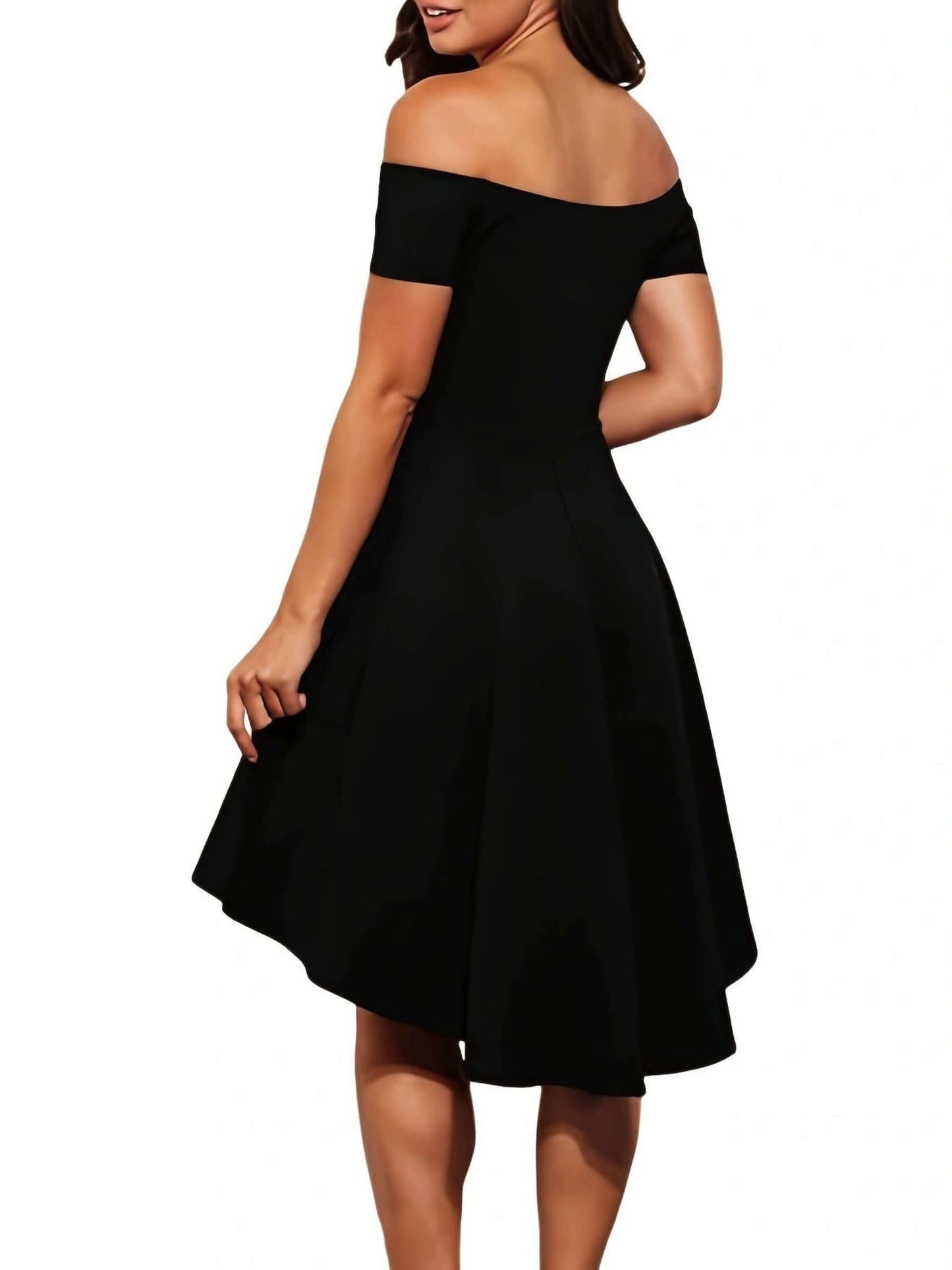 Chic Asymmetrical Cold Shoulder Dress