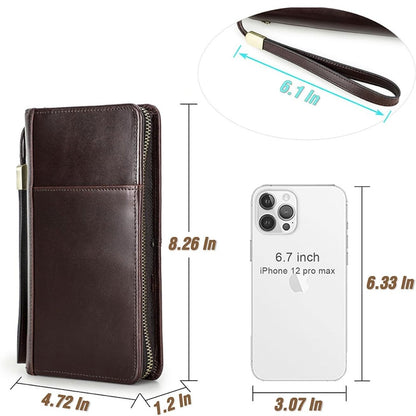 Premium Leather Passport Wallet with RFID Protection