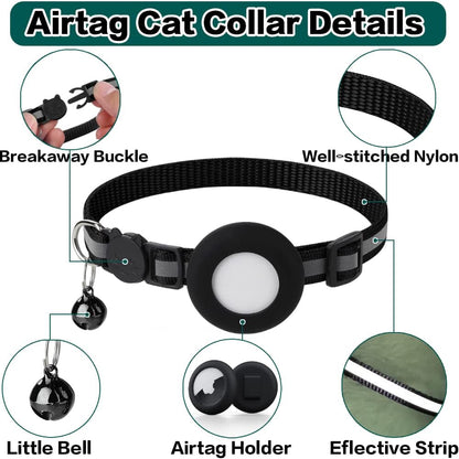 Adjustable Pet Collar with Quick Release – Reflective & Tracker Friendly