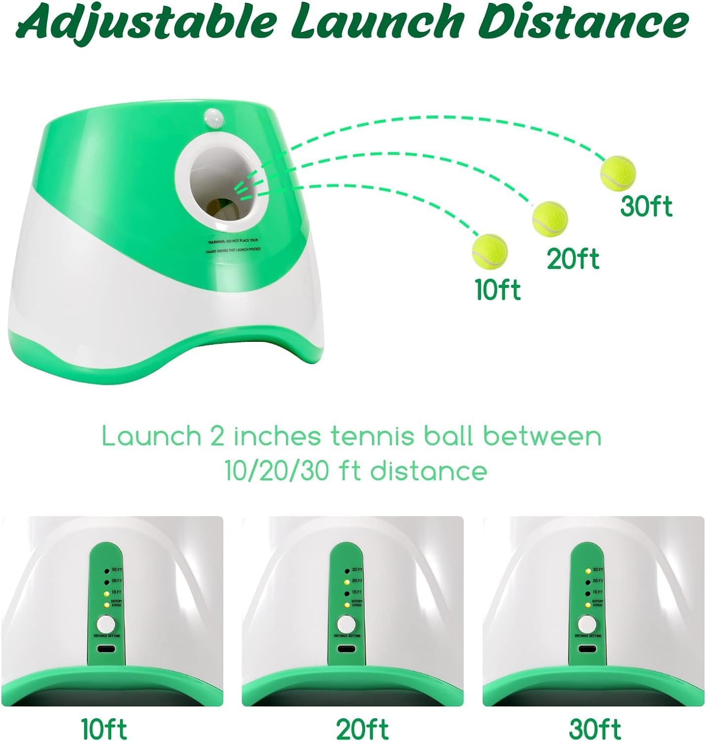 Easy Use Dog Ball Thrower with Adjustable Distance