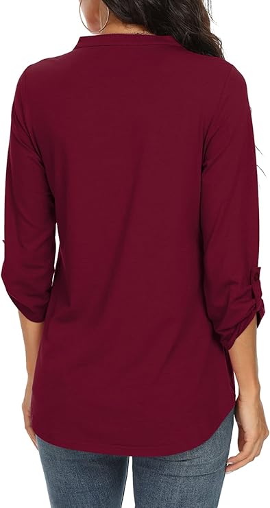 Lightweight V Neck Floral Blouse Women's Summer Top