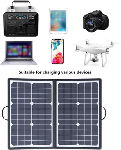 Compact 1000W Portable Solar Power Charger Kit