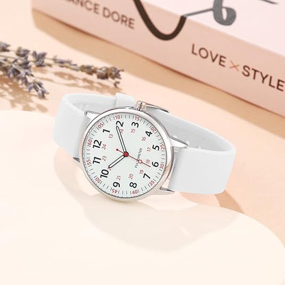 Fashionable Ladies Clip-On Timepiece – Water Resistant Silicone Pendant Watch