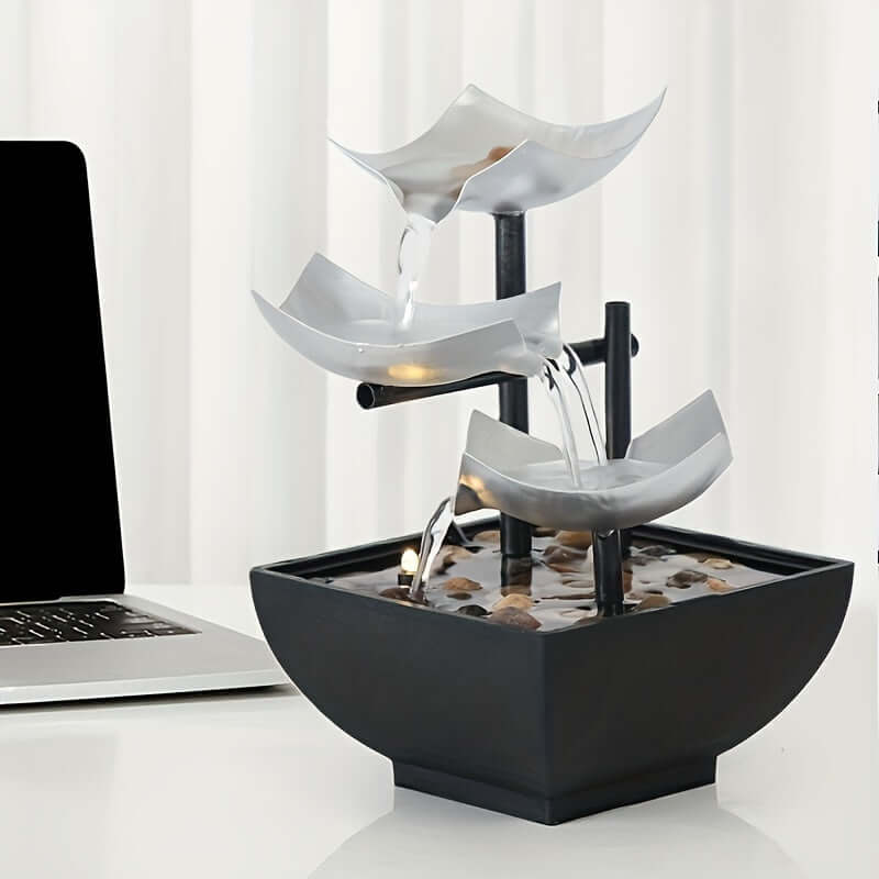 Indoor Desk Water Fountain with LED Light