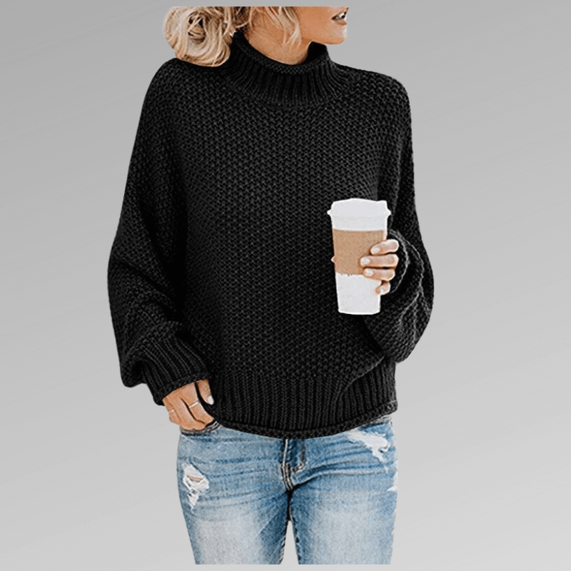 Warm Crew Neck Wool Sweater for Women