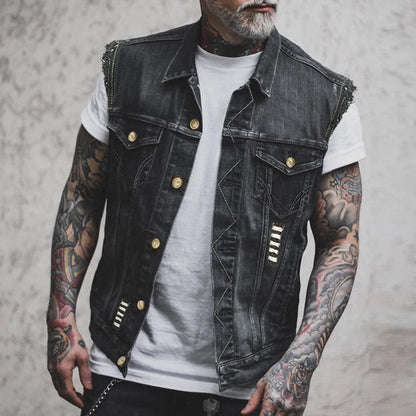 Simple Tank Top Style Mens Summer Jacket