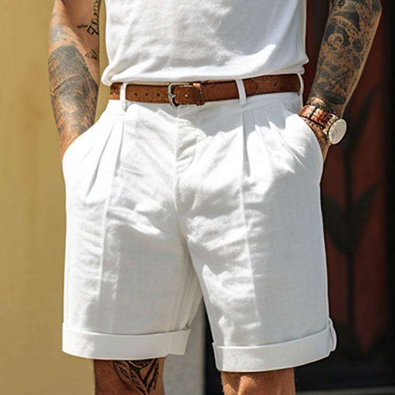 Comfortable Summer Pleated Shorts for Men - Luxivelle