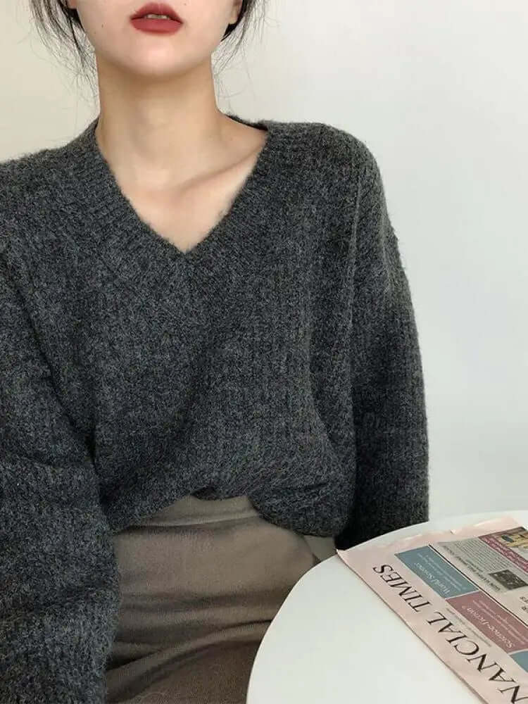 Cozy Large Cable Knit Women's Sweater