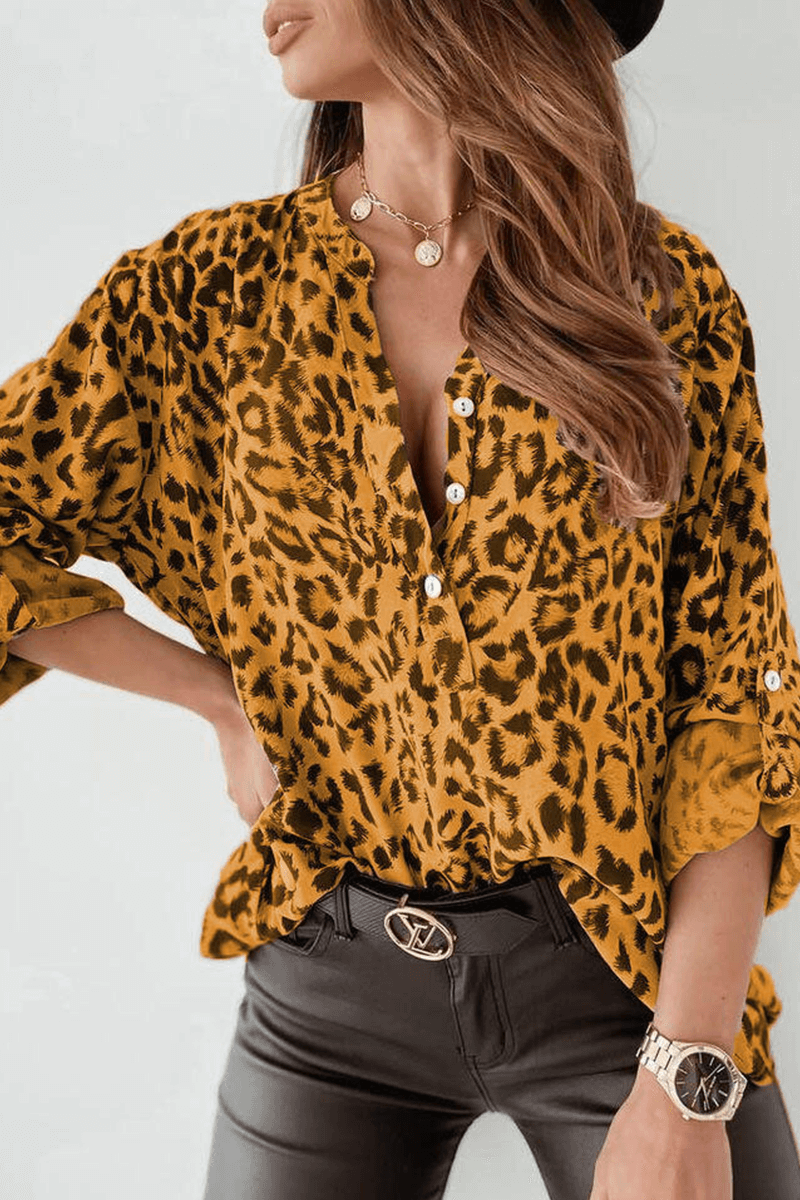 Wild Print Button Down Shirt