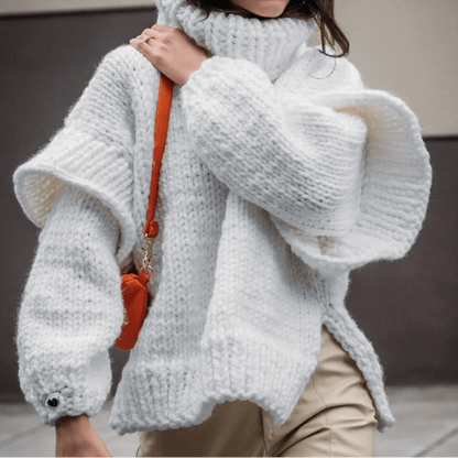 Women's Cozy Loose Fit Turtleneck Sweater