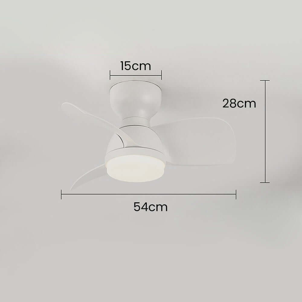Stylish Wood Grain Ceiling Fan with LED Lighting