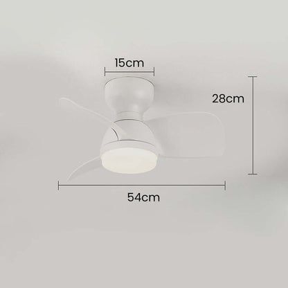 Stylish Wood Grain Ceiling Fan with LED Lighting
