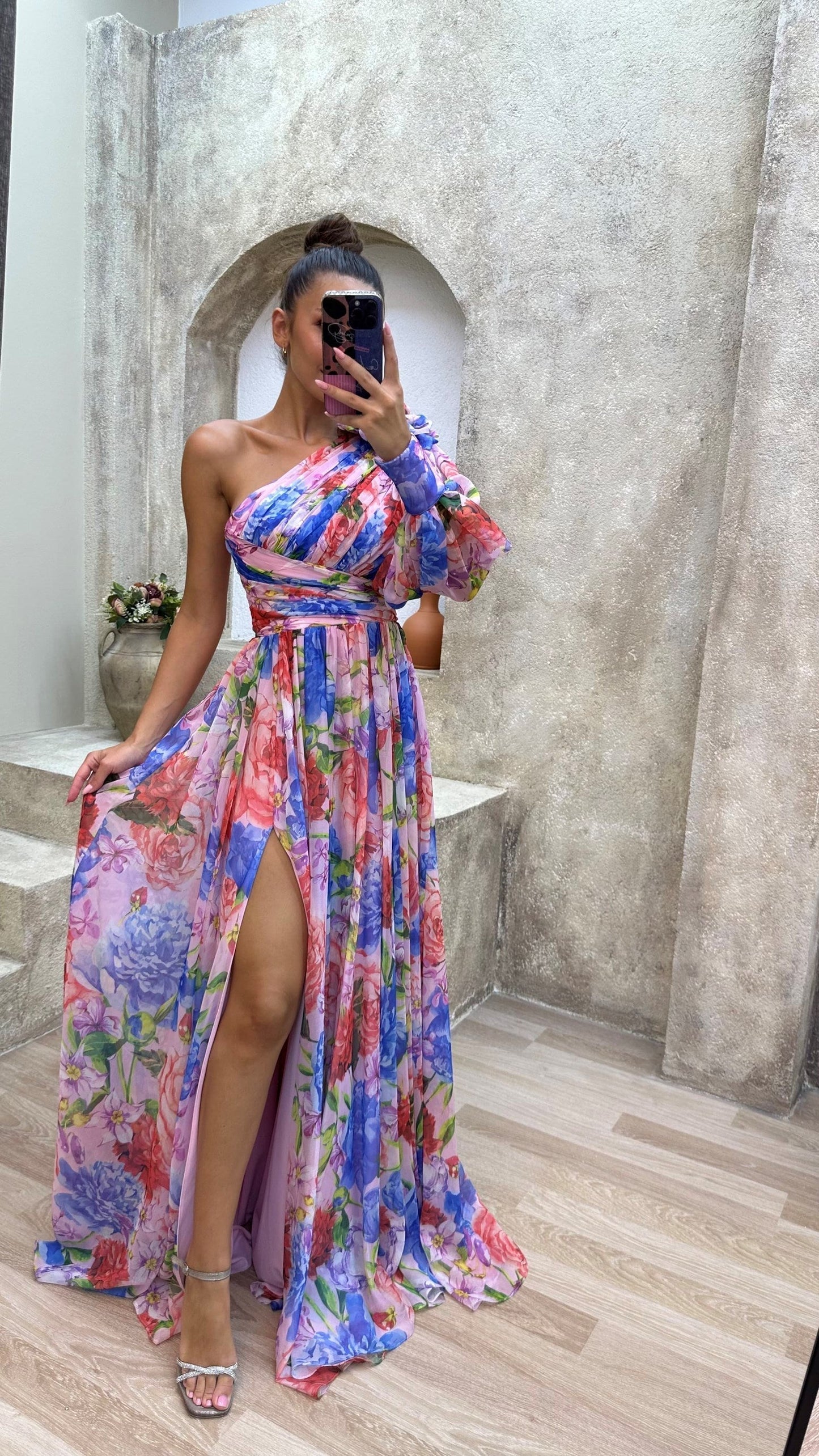 Chic Off Shoulder Floral Women's Dress