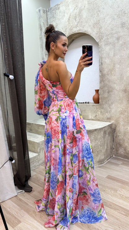Chic Off Shoulder Floral Women's Dress