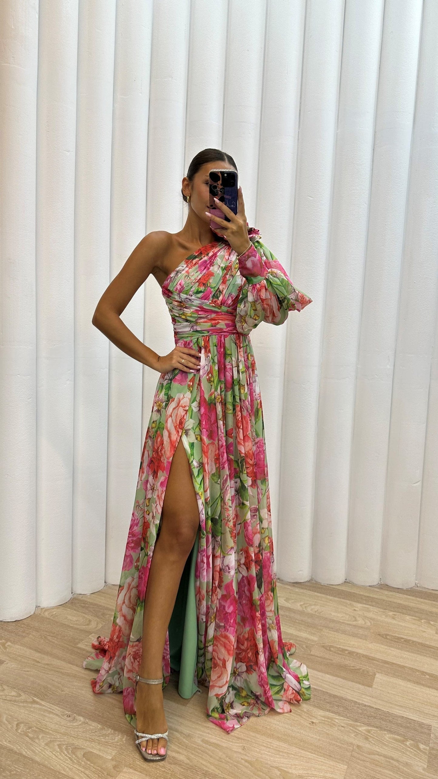 Chic Off Shoulder Floral Women's Dress