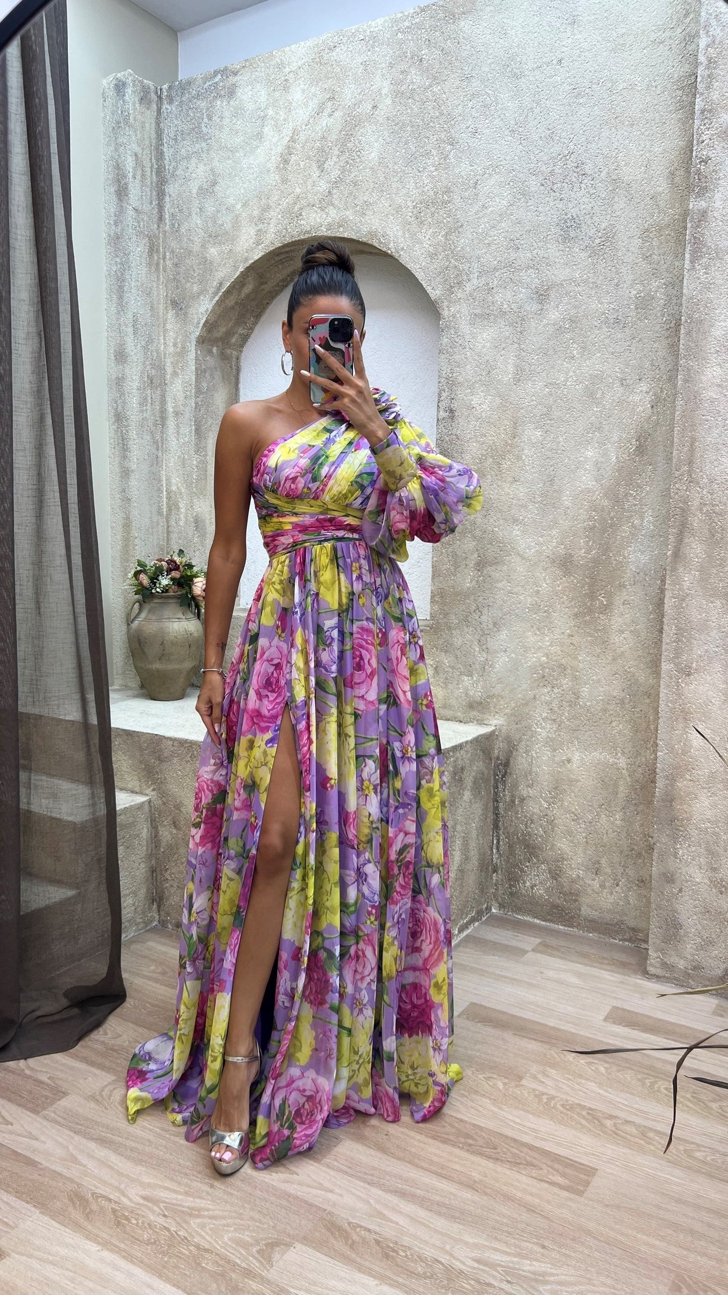 Chic Off Shoulder Floral Women's Dress