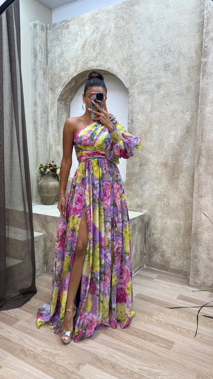 Chic Off Shoulder Floral Women's Dress