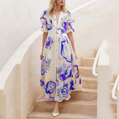 Long Sleeve Cotton Maxi Dress