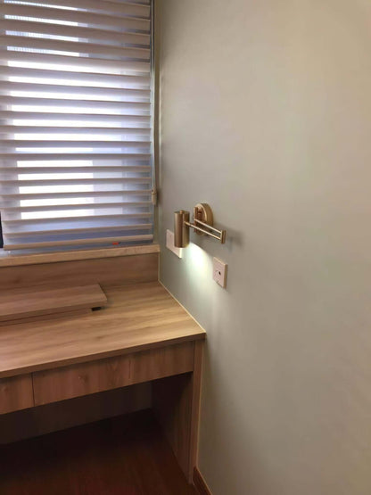 Flexible Brushed Steel LED Wall Light with Arm