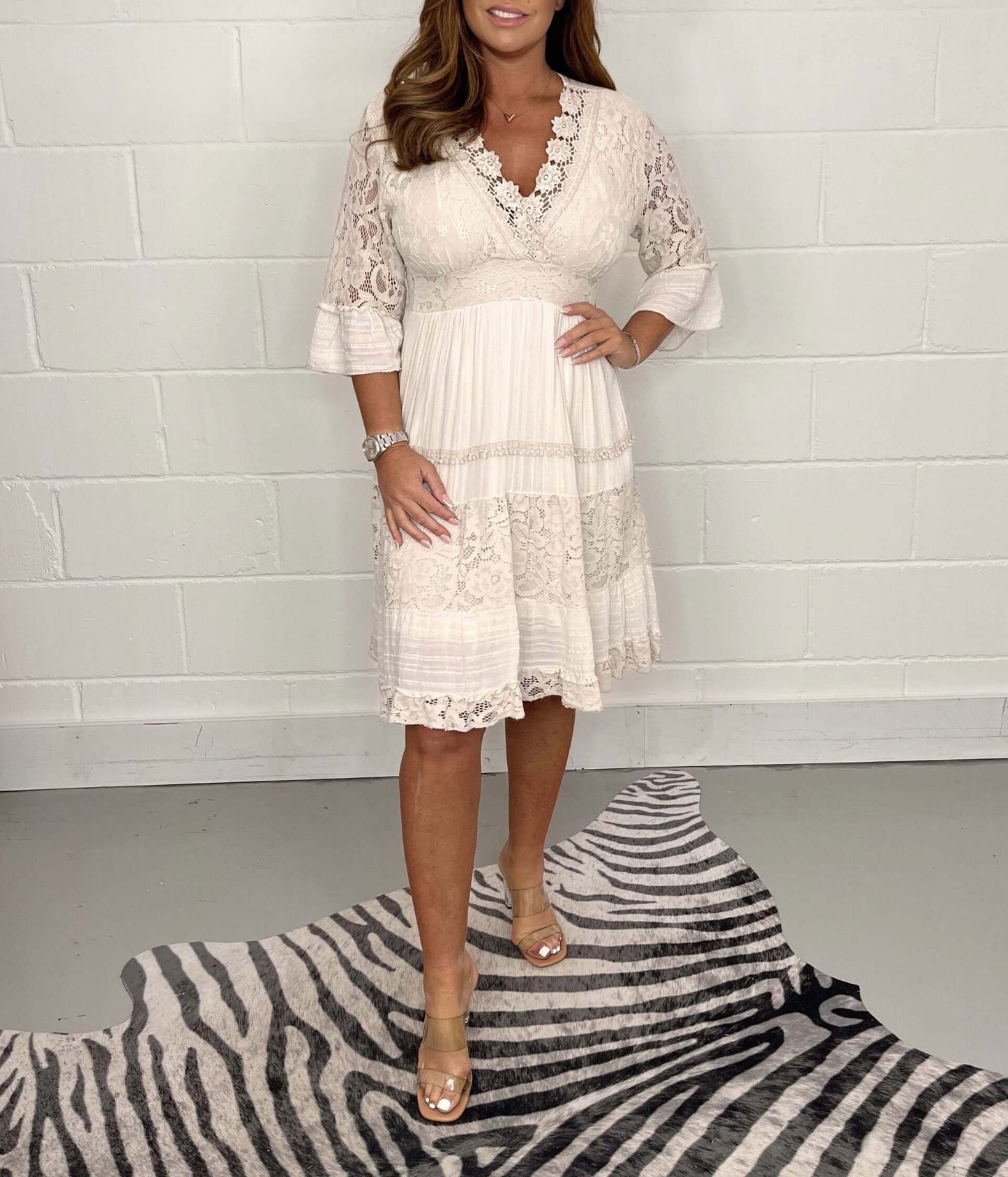 Bohemian Lace Midi Sundress