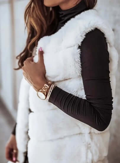Luxurious Faux Fur Sleeveless Vest for Women
